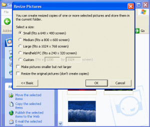 Image Resizer (WinXP PowerToy) - náhled