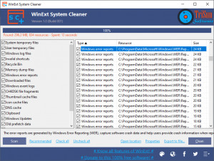 WinExt System Cleaner - náhled