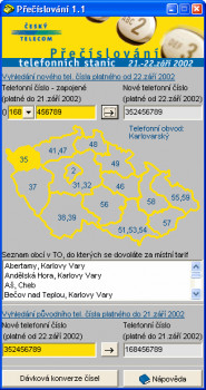 Přečíslování - náhled