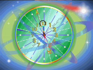 Electron Clock screensaver - náhled
