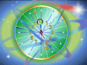 Electron Clock screensaver - náhled