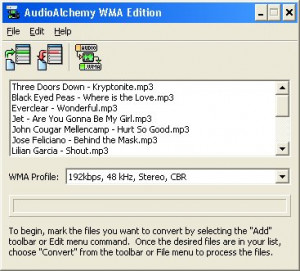 AudioAlchemy WMA Edition - náhled