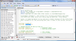 Programmer's Notepad - náhled