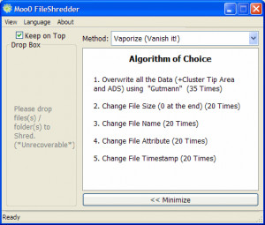 Moo0 FileShredder - náhled