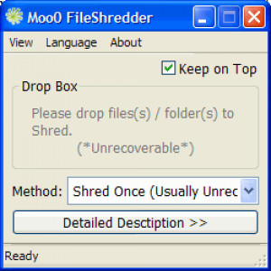Moo0 FileShredder - náhled