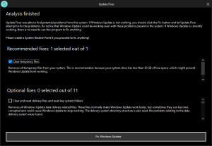 Update Fixer - náhled