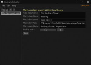 Wooting Profile Switcher - náhled