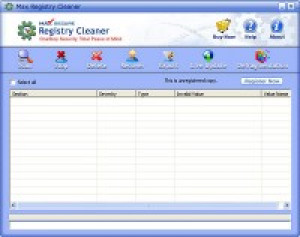 Max Registry Cleaner - náhled