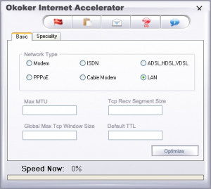 Okoker Internet Accelerator - náhled