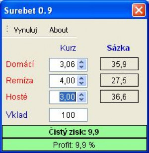 Sure bet - náhled