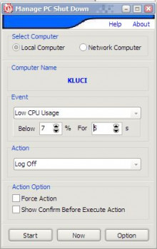Manage PC ShutDown - náhled