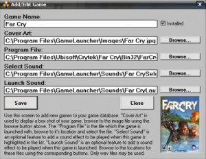 Game Launcher - náhled
