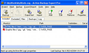 Active Backup Expert - náhled