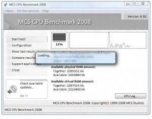 MCS CPU Benchmark - náhled