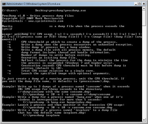 ProcDump - náhled