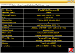 System Information - náhled