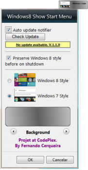 Windows8 StartMenu - náhled