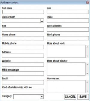 Address Book - náhled