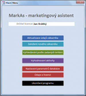 MarkAs - marketingový asistent - náhled