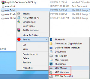 VHD For Context Menu - náhled