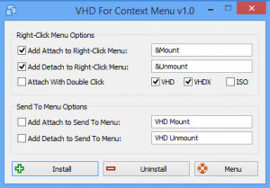 VHD For Context Menu - náhled
