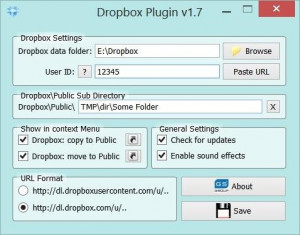 Dropbox Plugin - náhled