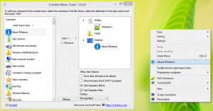 Context Menu Tuner - náhled