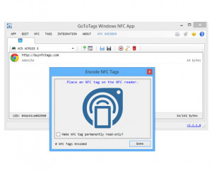 GoToTags Windows NFC App - náhled
