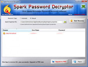 Spark Password Decryptor - náhled