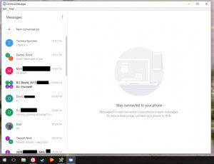 Android Messages Desktop - náhled