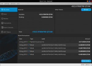Qtum Core - náhled
