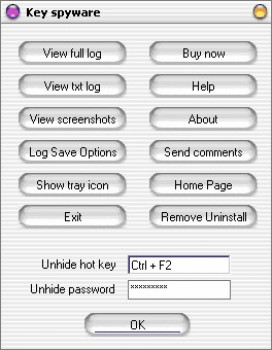 Key Spyware - náhled