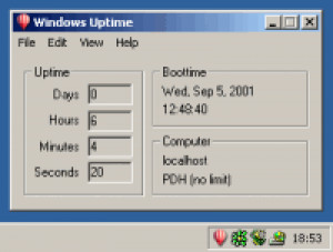 Windows Uptime - náhled