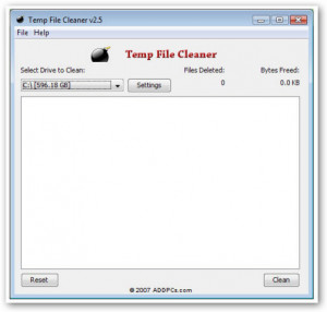Temp File Cleaner - náhled