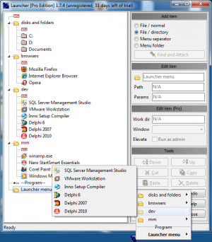 Launcher - náhled
