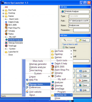 Launcher - náhled