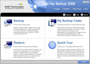 East-Tec Backup 2006 - náhled