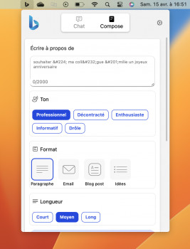 Bing Search Menubar - náhled