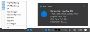 VPN Control - náhled