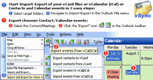 vSync for Outlook - náhled