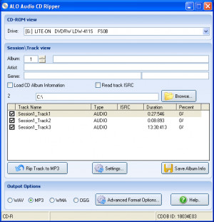 ALO Audio CD Ripper - náhled
