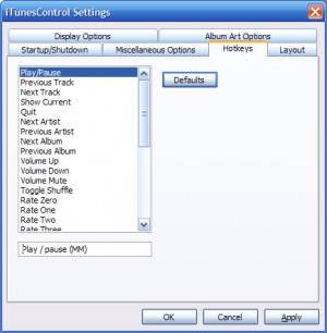 iTunesControl - náhled