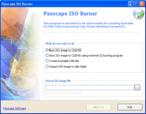 Passcape ISO Burner - náhled