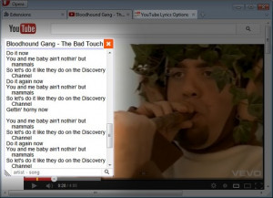 YouTube Lyrics - náhled