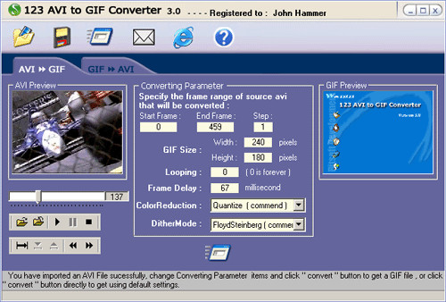 123 AVI to GIF Converter, Software