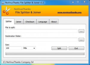 NoVirusThanks File Splitter & Joiner - náhled