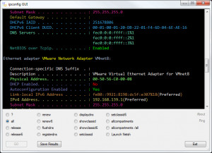ipconfig GUI - náhled