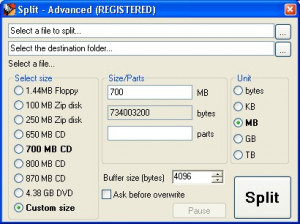SplitFile - náhled