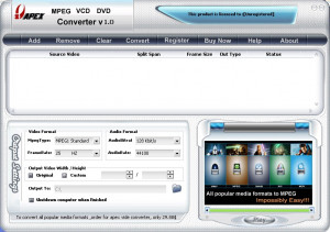 Apex MPEG VCD DVD Converter - náhled