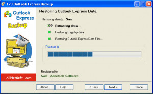 123 OutLook Express Backup - náhled